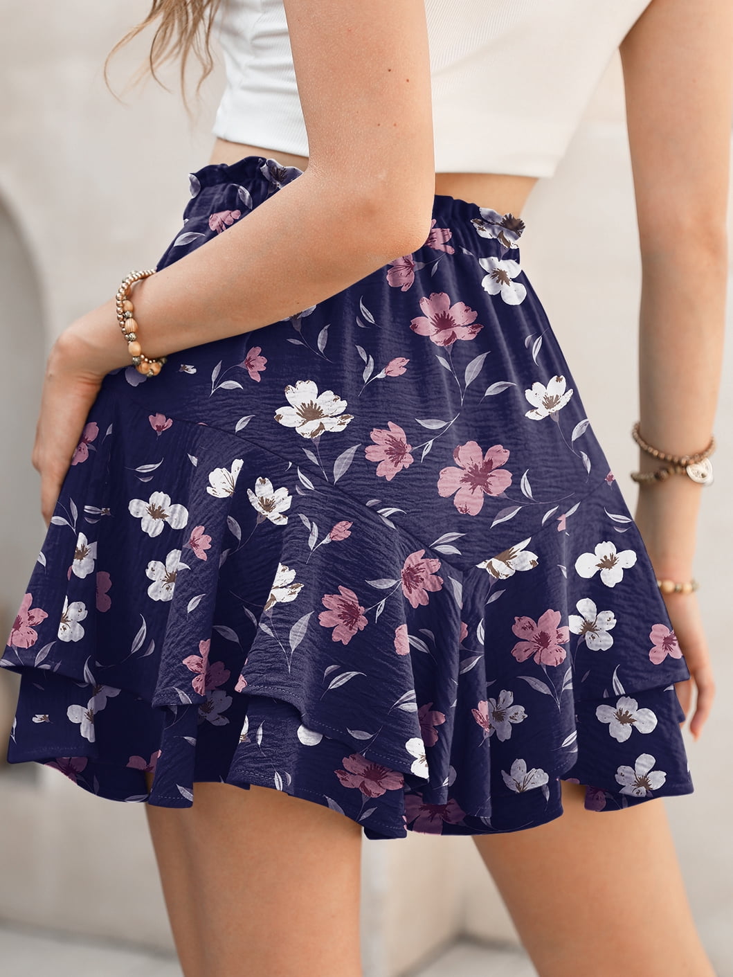 Cueply Flowy Shorts for Women Mini Tennis Skirt Ruffle Tiered Skorts Running Workout Sports Shorts