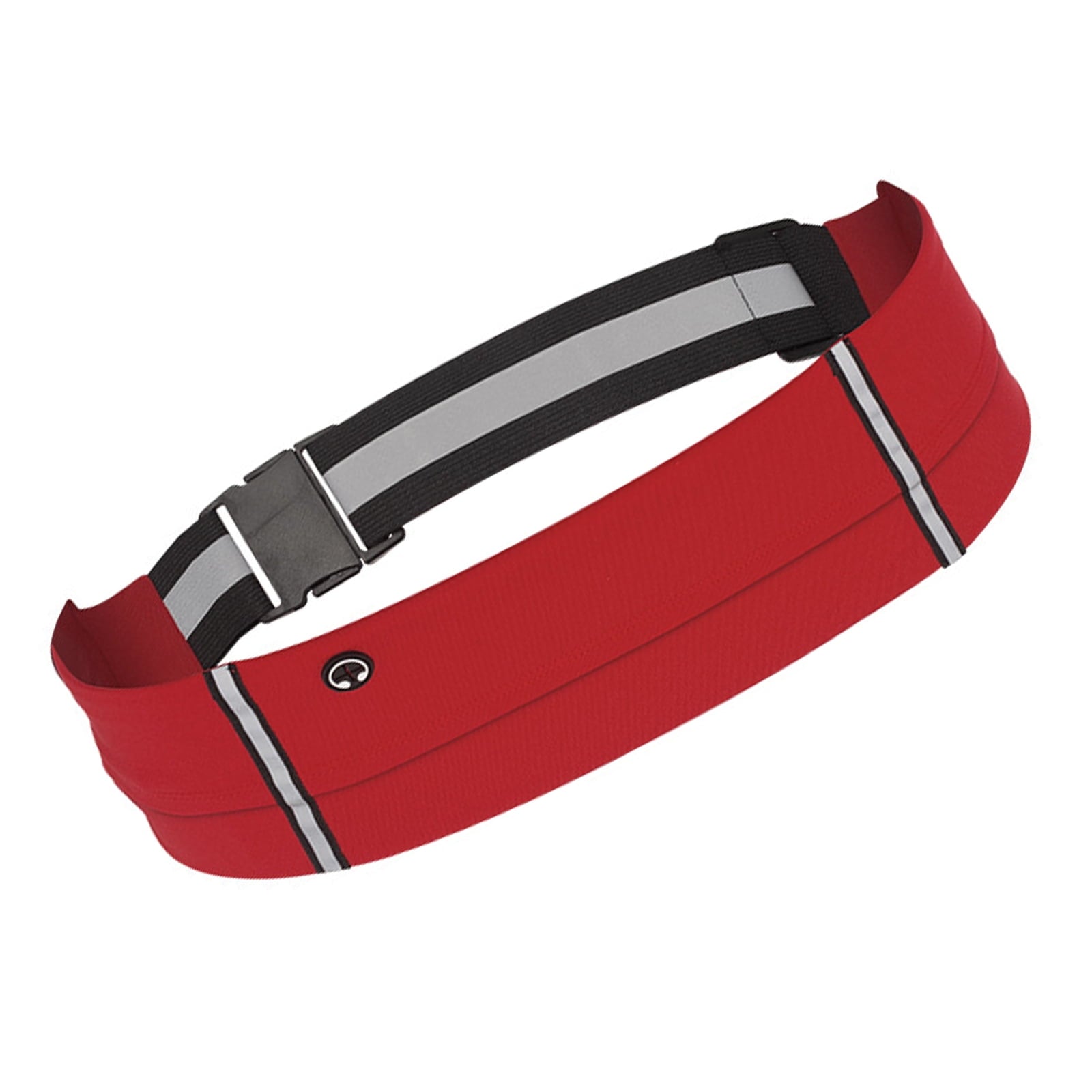 Reflective Running Belt Elastic Waist Pack Phone Holder Running Waist Bag With Headphone Hole for Walking Cycling Hiking