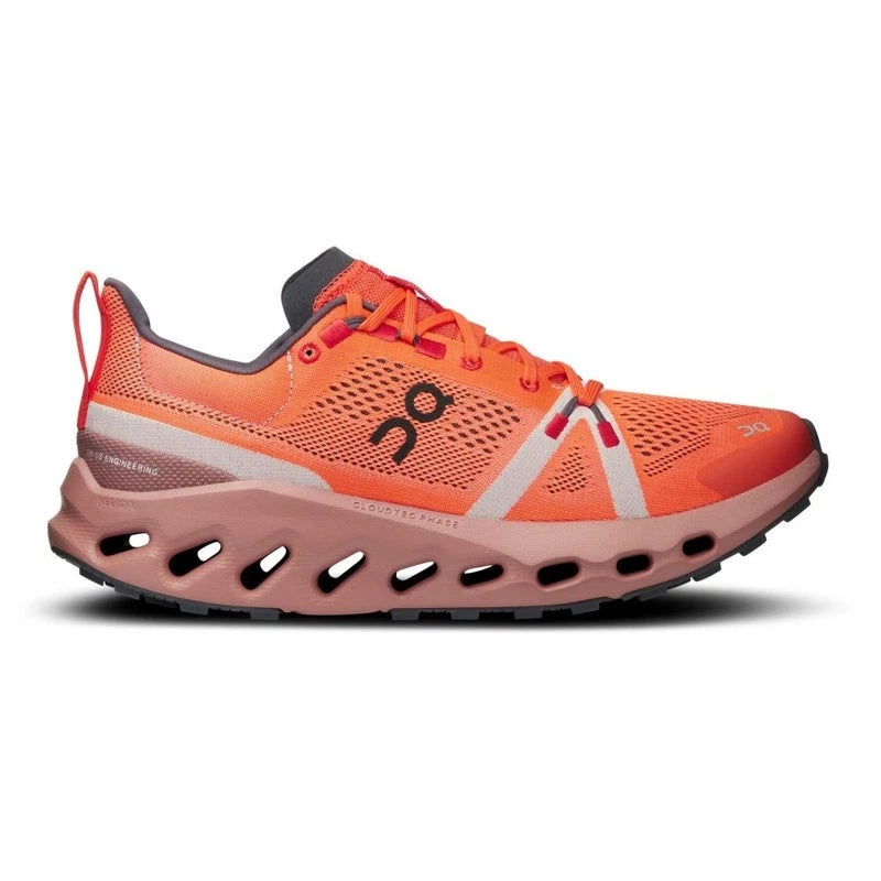 On Running Womens Cloudsurfer Trail 1 Running Shoes Orange