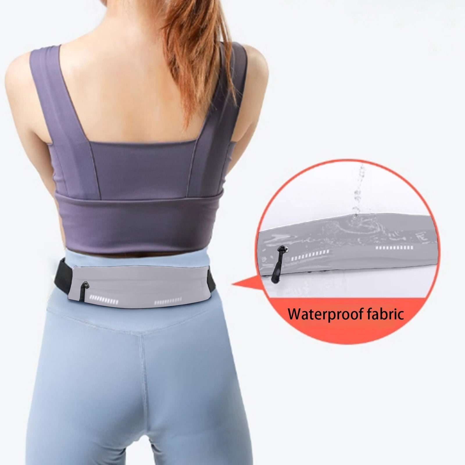 DAMAI Slim Running Belt Fanny Pack, Exercise Waist Pack for Women and Men, Runners Fanny Pack Phone Holder, Waist Belt for Workout Jogging Hiking Cycling, Money Belt Running Gear Accessories (Black)