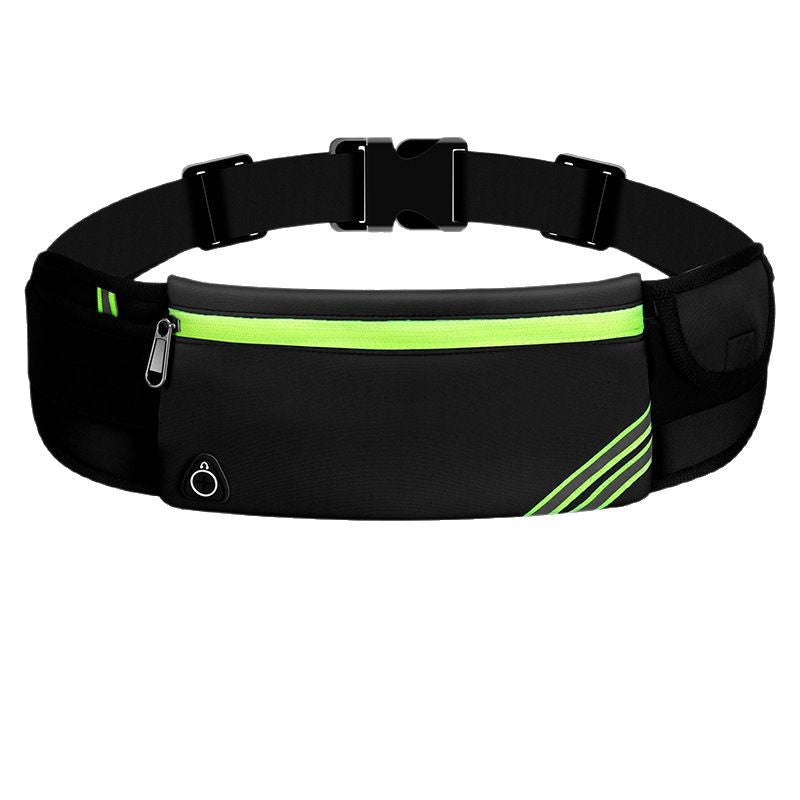 AOMRCOL Slim Running Belt Fanny Pack Phone Holder Money Belt Women and Men | Waist Pack Bag for Hiking Cycling Workout Travelling, Reflective Runners Belt Jogging Pouch, Sport Gear Accessories