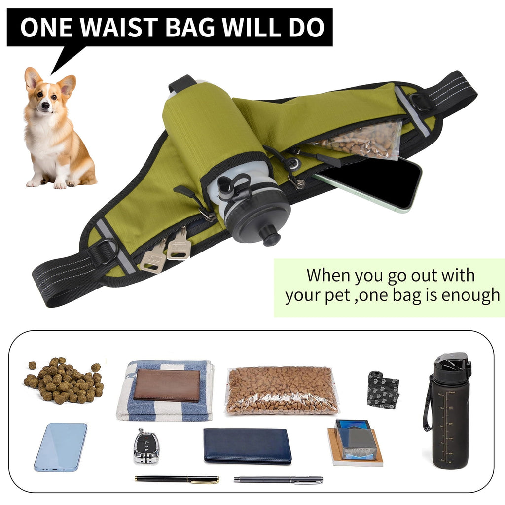 NFTIGB Running Belt Waist Pack Adjustable Hydration Bag with Water Bottle Holder for Runners Men Women, Black (10.63 inches / 27 cm)
