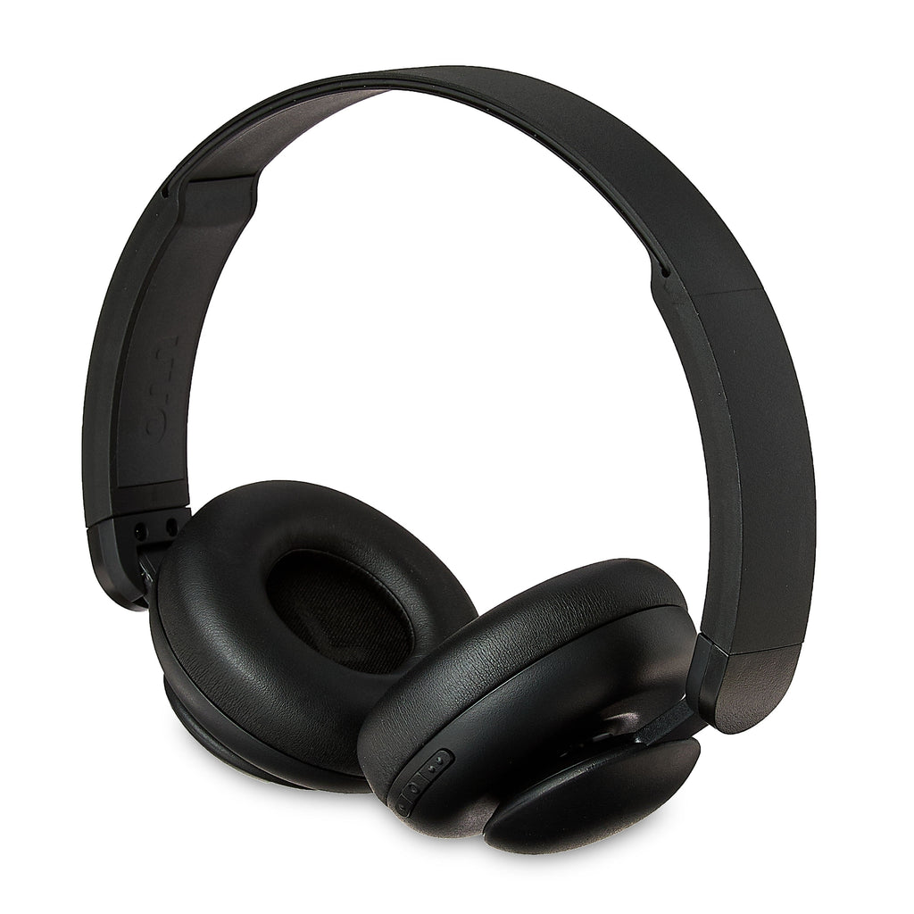 onn Wireless On-ear Headphones with Bluetooth, Black