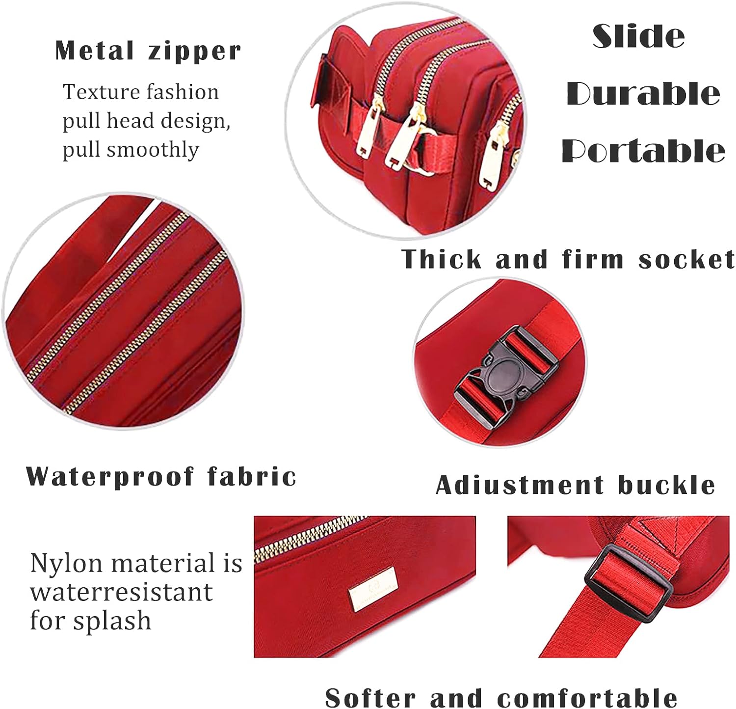 Extra Large Fashion Fanny Pack for Men Women, Waist Bag for Waterproof Hiking Running Biking Gym Outdoor Sports Travel Belt Bag