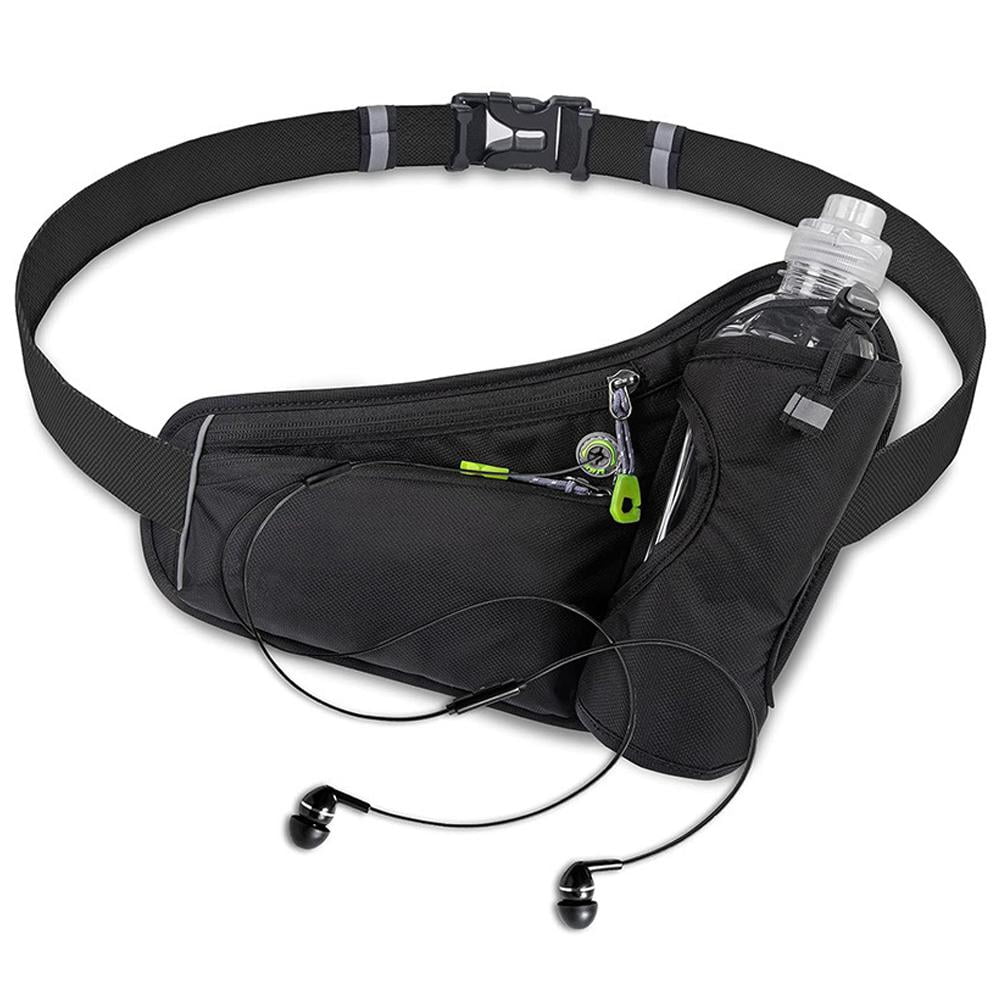 Running Water Bottle Belt, Water Bottle Holder, Hiking Fanny Pack for Phone and Wallet, Adjustable Sports Waist Pack, Suitable for Running, Cycling, Walking Gear