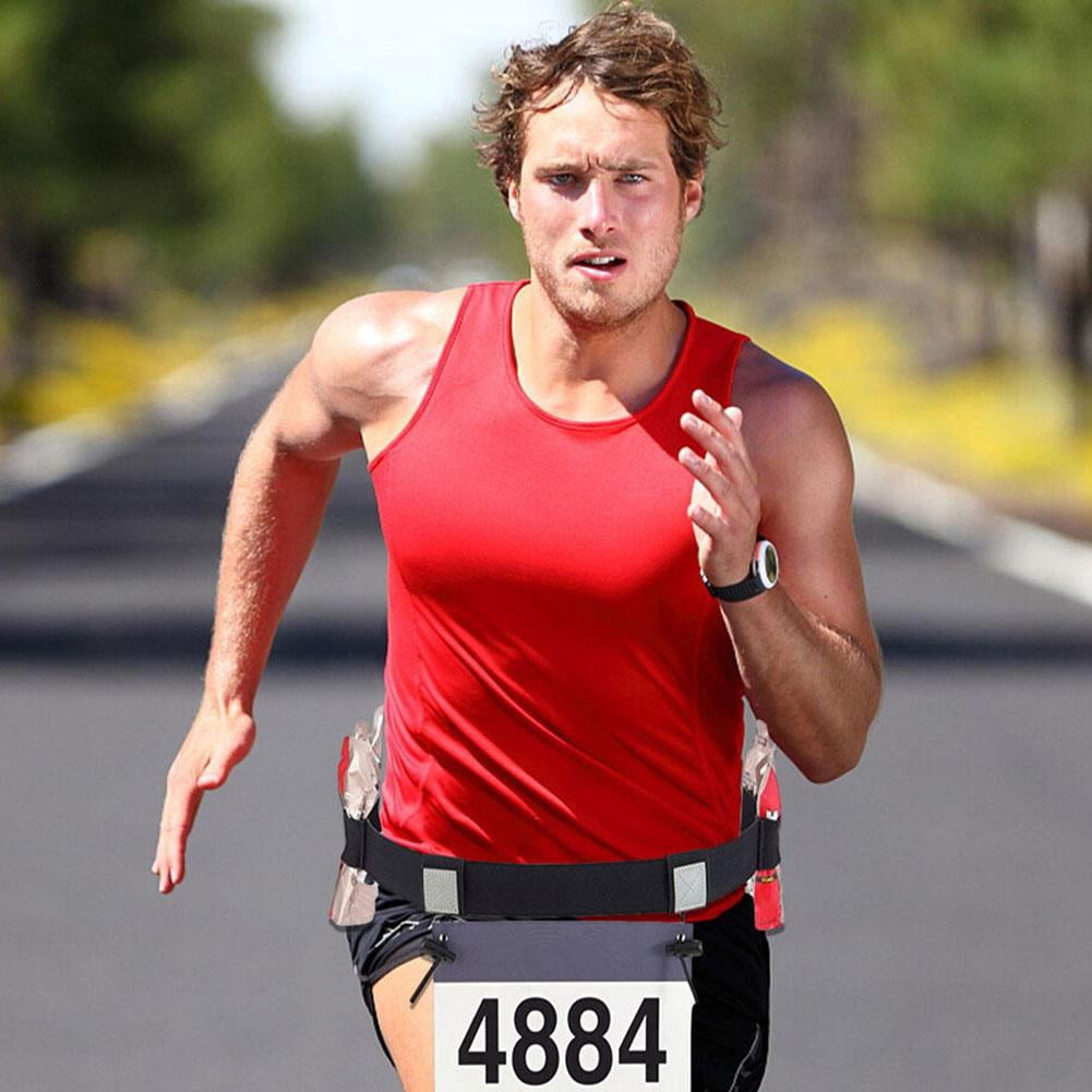 Race Number Bib Belt Cycling Adjustable Unisex Triathlon Running Bib Holder