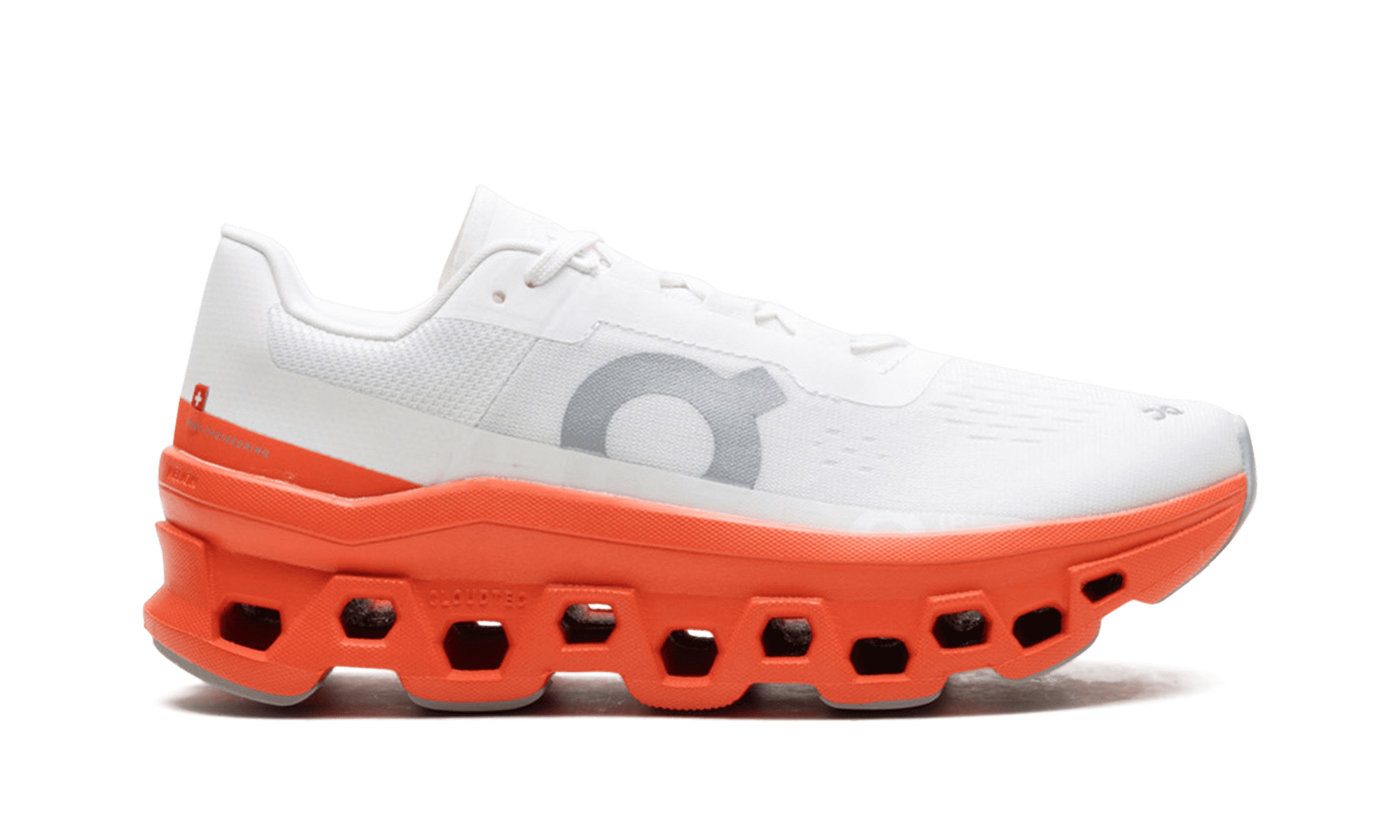 ON RUNNING WOMENS On Cloudmonster 2 Womens "White Flame" 61.97724 61.97724 from Stadium Goods
