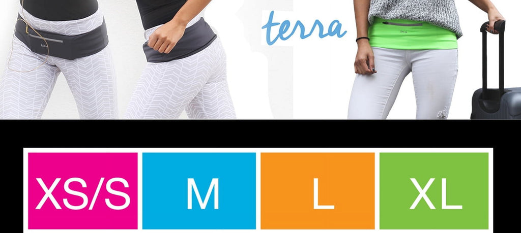 Terra Active Wrap- Stylish Running workout travel waist belt w/ hidden pocket