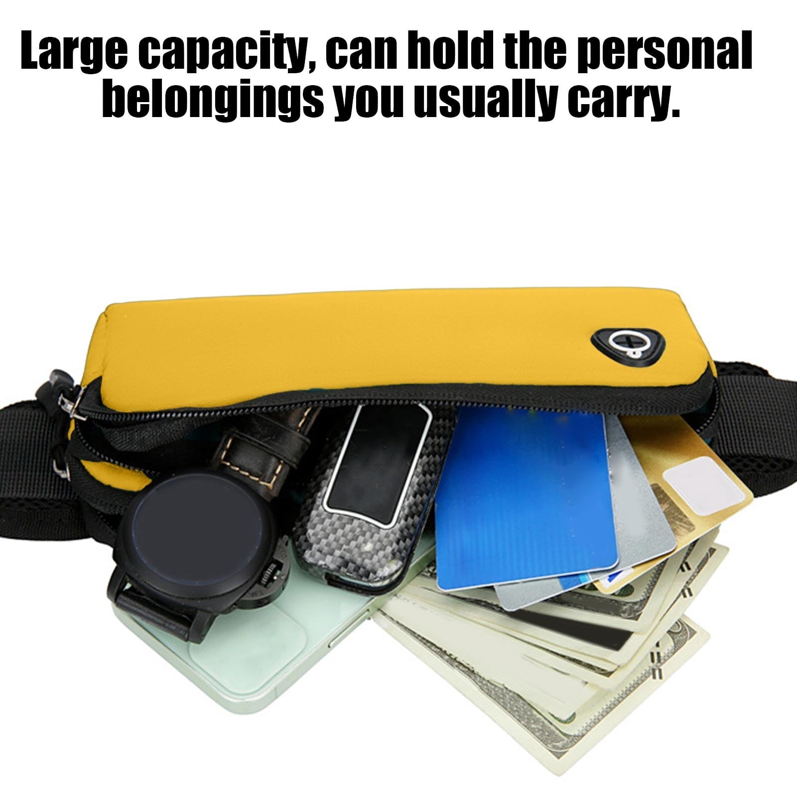Slim Running Belt Fanny Pack for Men Women Running Phone Holder Runners Pouch Waist Pack Bag for Workout Money Belt Running Gear Accessories for Travel Hiking Running