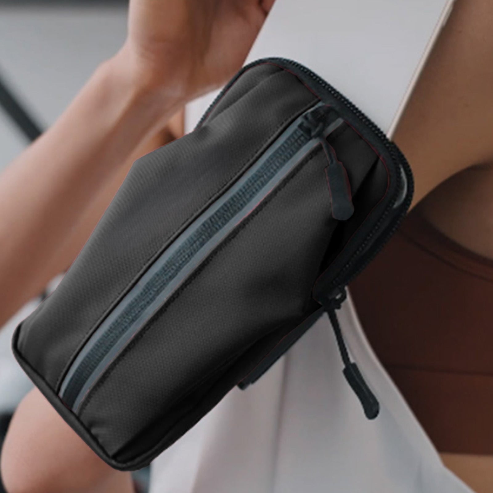Hiking Gear Sports Add-Ons Arm Pouch Polyurethane Black 18x9.5x4cm 80g 6.7in Running Phone Wrist Waterproof Fluorescent
