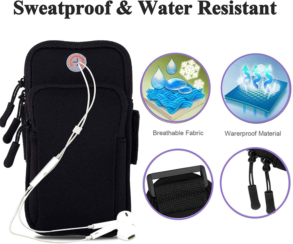 ZHANGHENG Universal 4-6.5 inch Running Armband Phone Case Holder High Quality Phone Bag Jogging Fitness Gym Arm Band Black