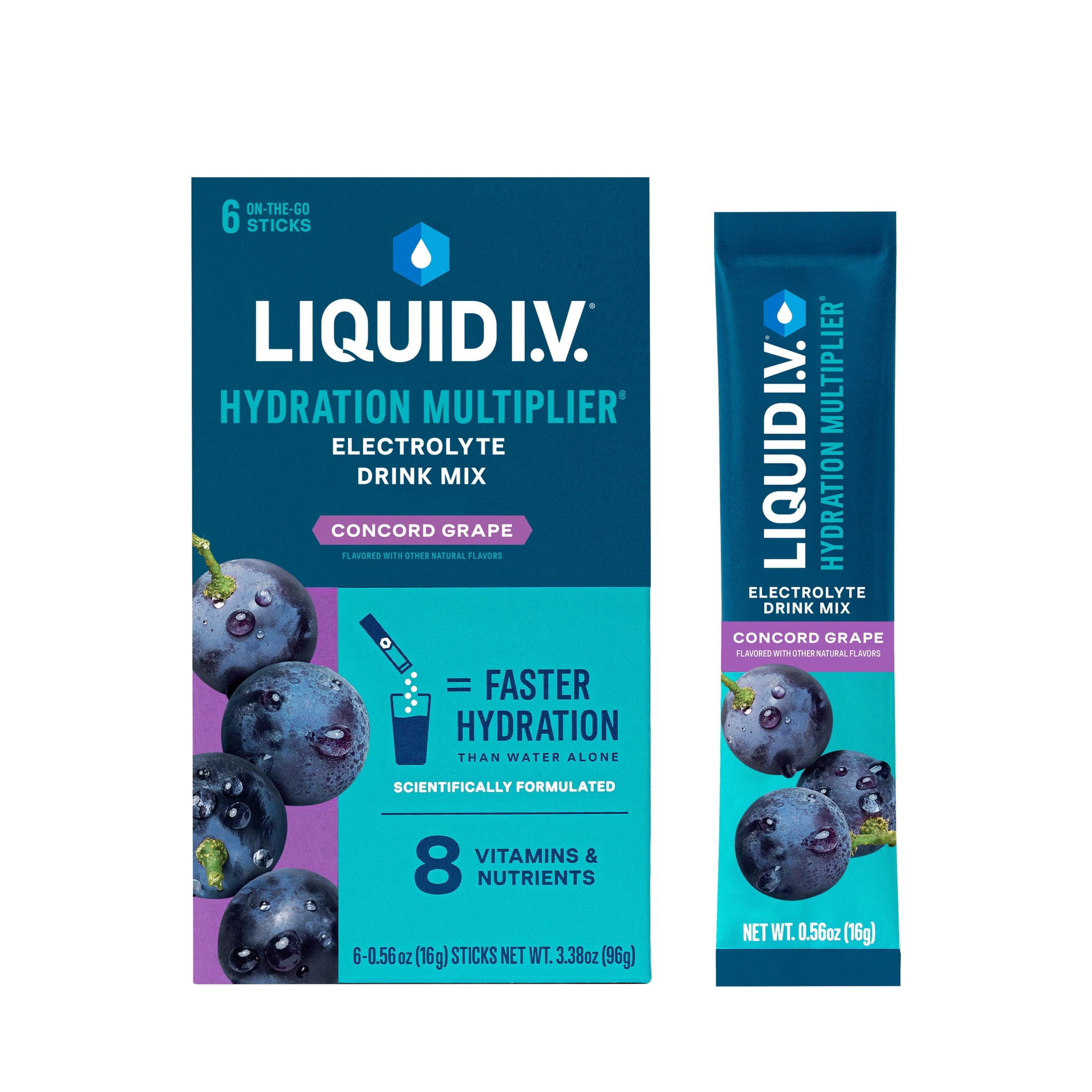 Liquid I.V.® Strawberry Hydration Multiplier® Powdered Electrolyte Drink Mix, 6 Count Packets