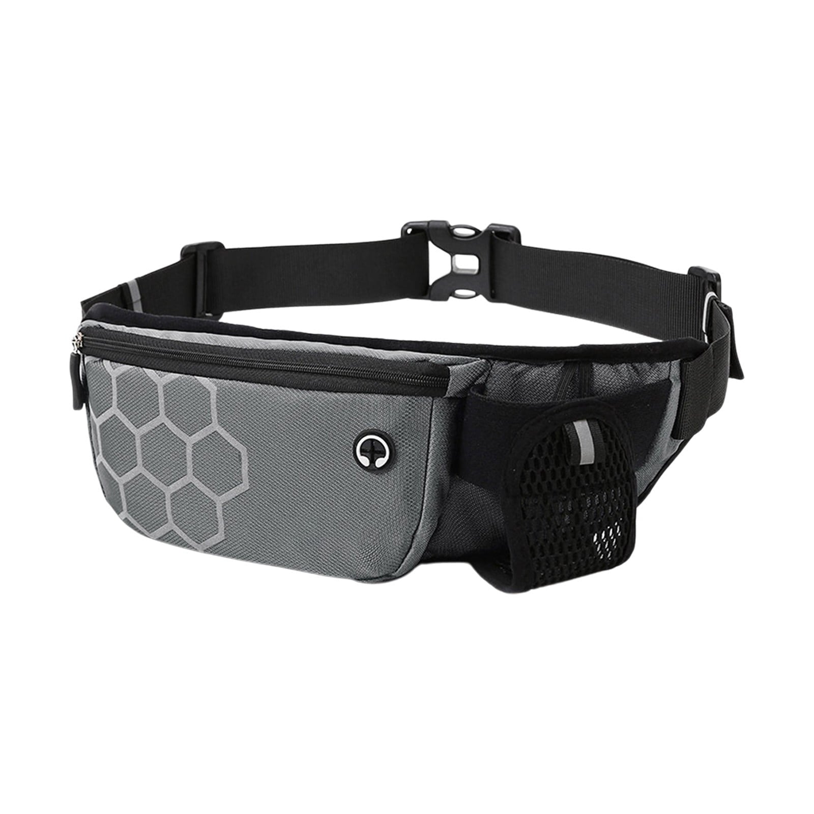 Running Waist Pack with Water Bottle Holder | Waterproof Sports Belt Bag for Phone & Keys | Unisex Fanny Pack 27x14cm | Lightweight Marathon Running Gear & Hiking Hydration Pack | 100g
