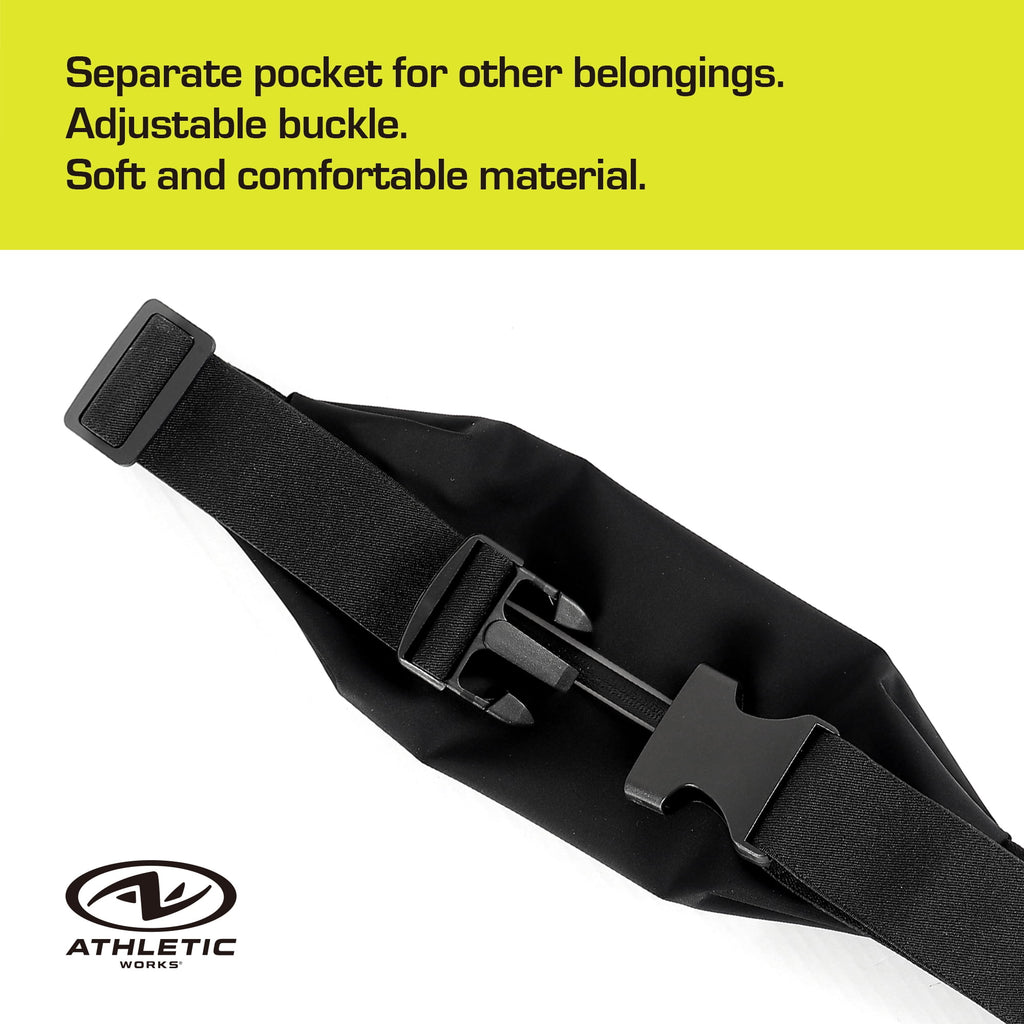 Athletic Works Running Belt with Window for Full - function Touchscreen Operation of Phone with Adjustable belt