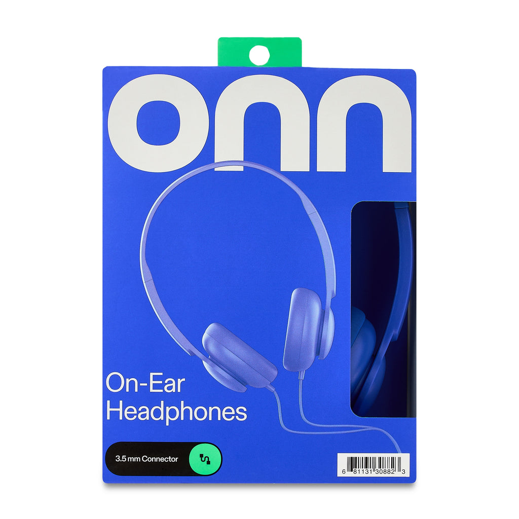 onn On-Ear Headphones, Pink