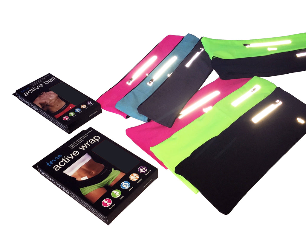 Runner Waist Pack - Hip Hug Running Fuel Belt with 2 Pockets - NO BOUNCE Runner's Fanny Pack - Storage Pouch Bag Runners