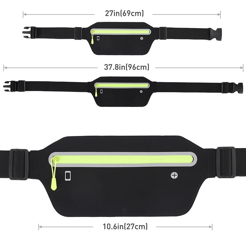 Entchin Slim Running Belt for Women Men, Runners Fanny Pack Phone Holder, Running Waist Bag for Workout