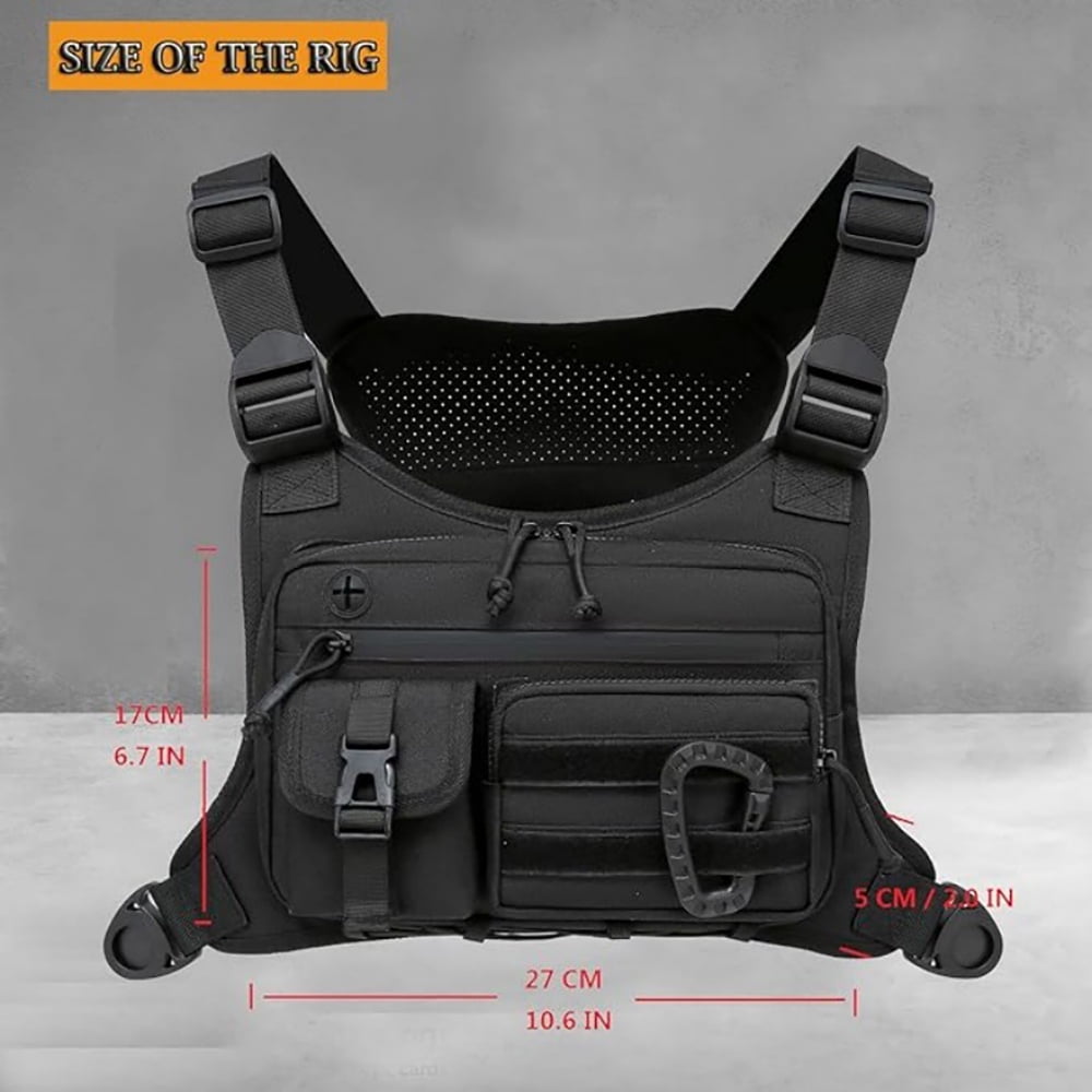 Chest Bag for Men,Running Pack Vest for Workouts,Water Resistant Sports Chest Pack For Running