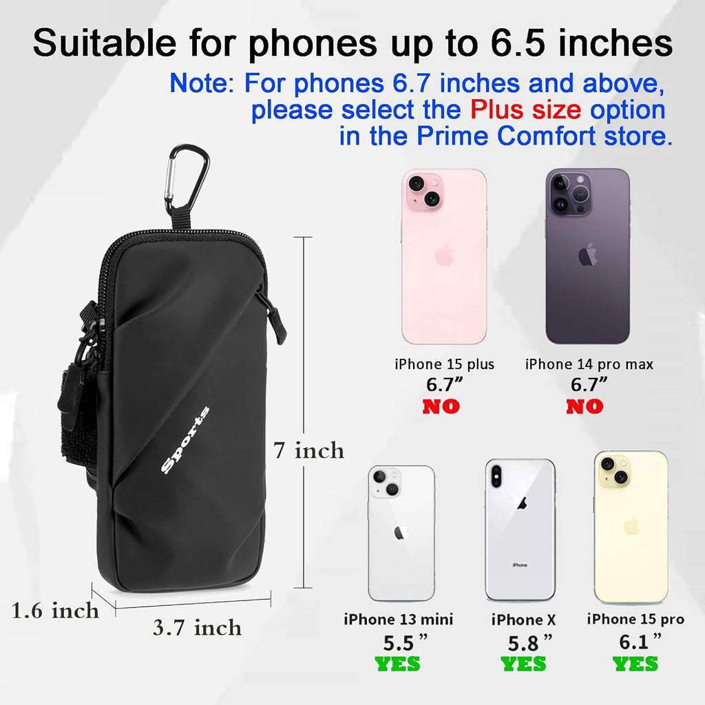 Cell Phone Holder for Walking, Running, Arm Band for Phone, Cell Phone Purse, Cross Body Phone Bag, Phone Holster, Cell Phone Carrier for Men Women, Phone Pouch (Purple)
