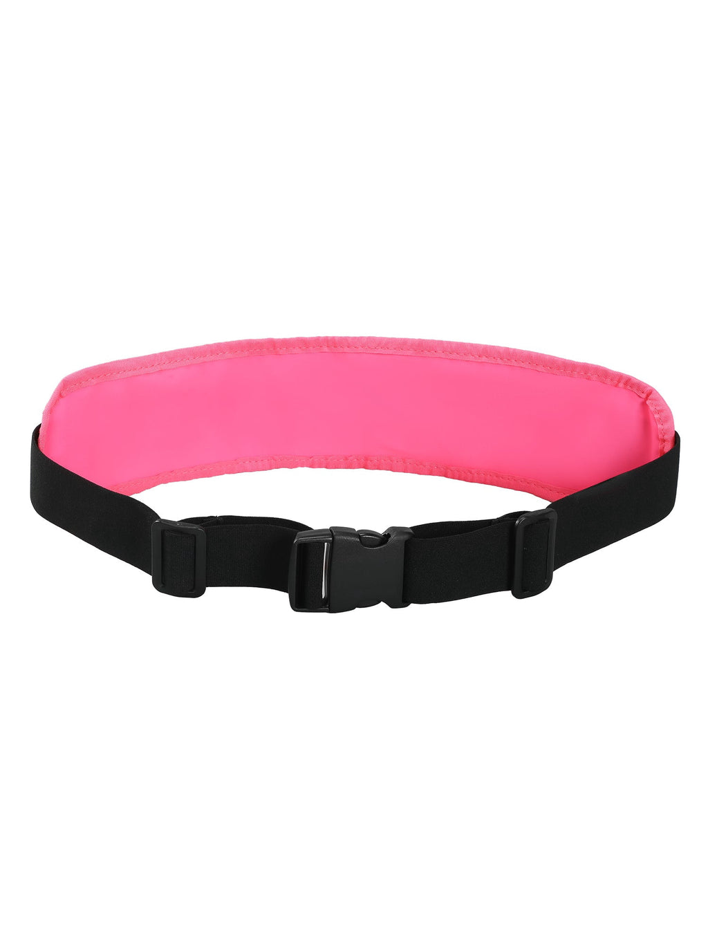 MIER Running Belt Slim Waist Pack with Bib Clips Adjustable Elastic Phone Holder for Fitness Marathon Daily Travel Pink