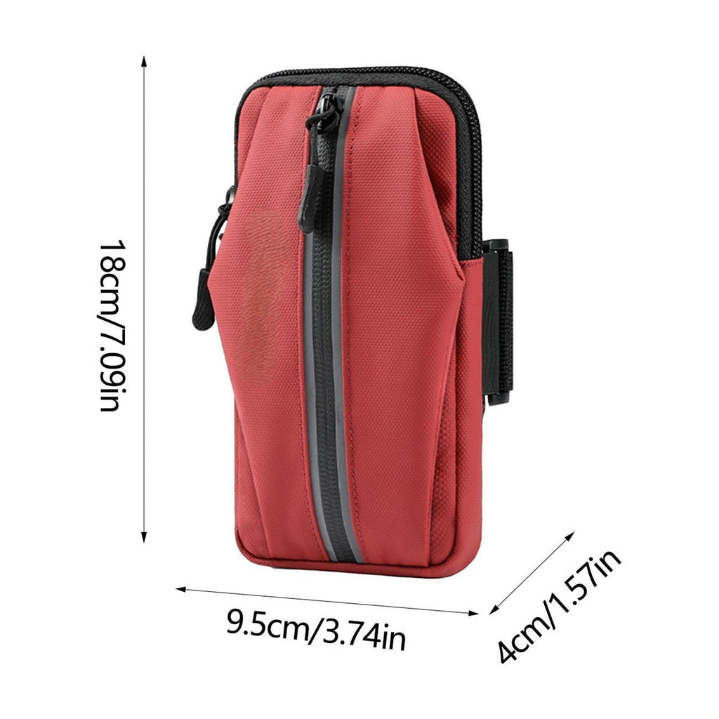 Hiking Gear Sports Add-Ons Arm Pouch Polyurethane Black 18x9.5x4cm 80g 6.7in Running Phone Wrist Waterproof Fluorescent