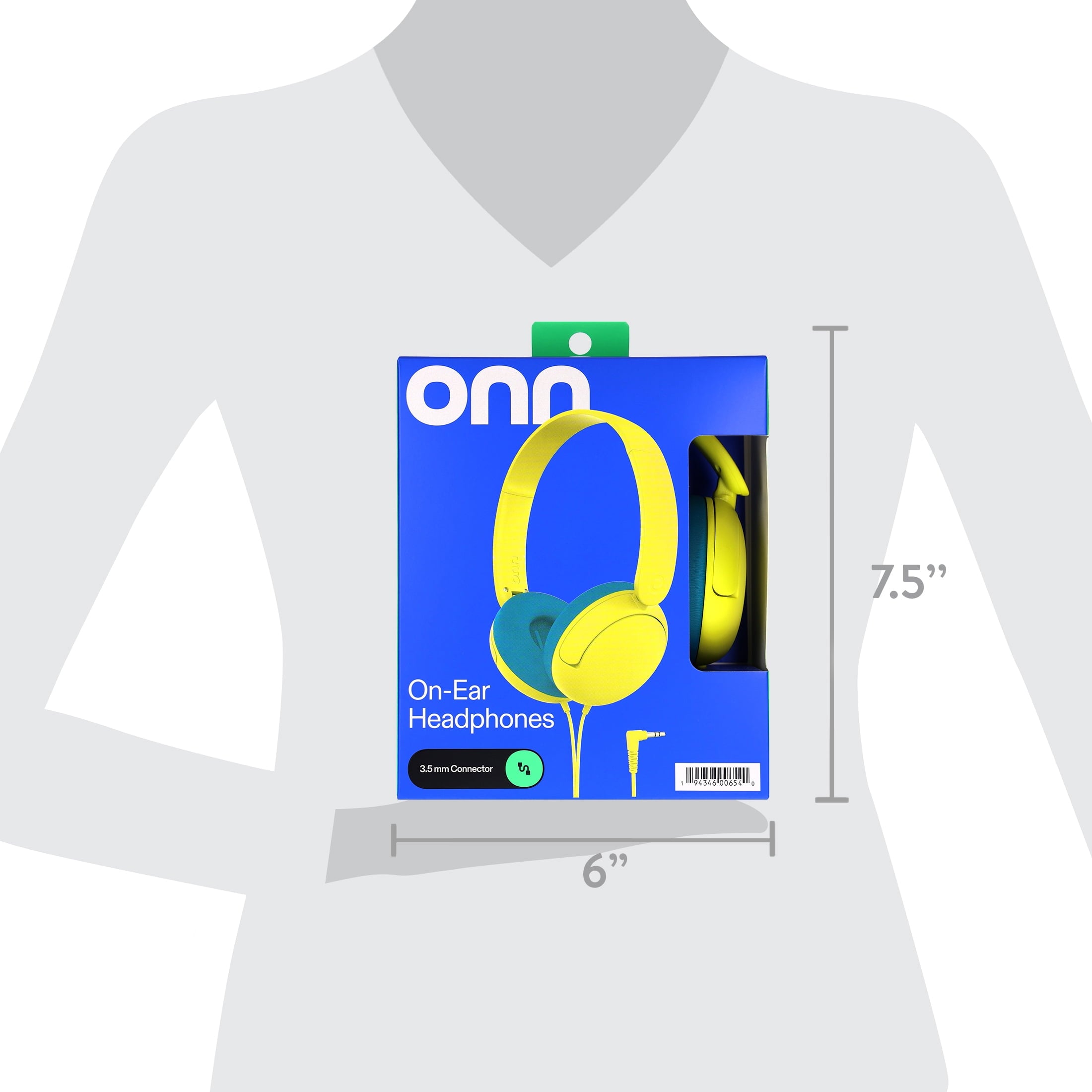 onn On-Ear Headphones with 3.5 mm Connector, Pink