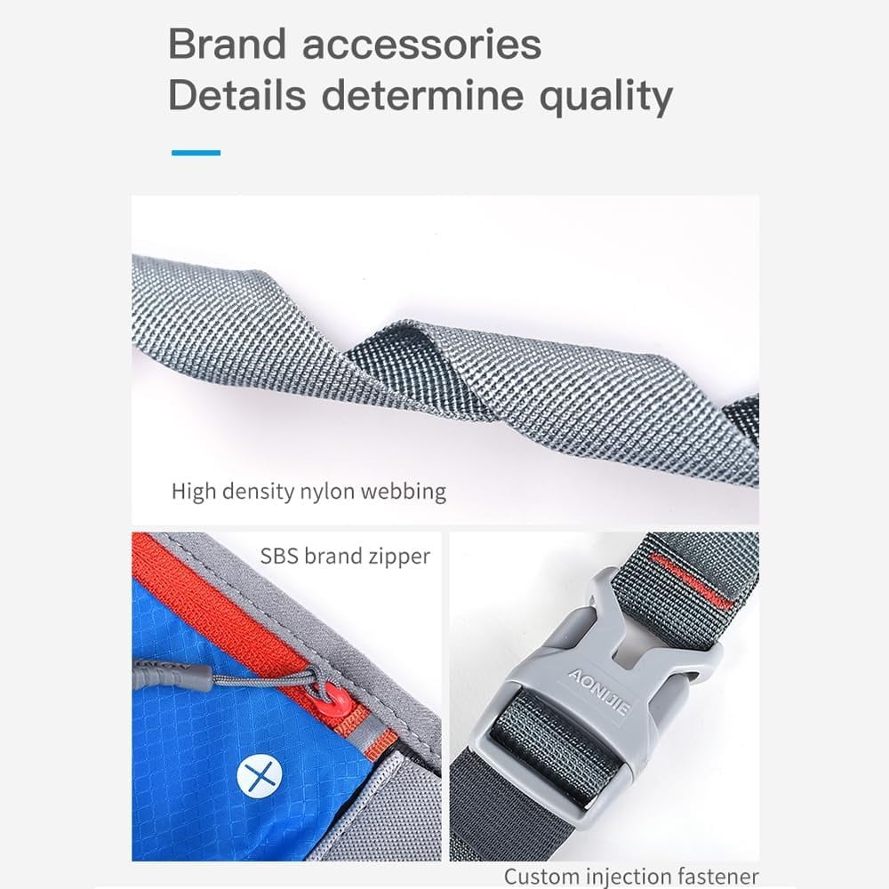 AONIJIE Running Hydration Belt with 2 Water Bottles, Bounce-Free Waist Pouch for Runners