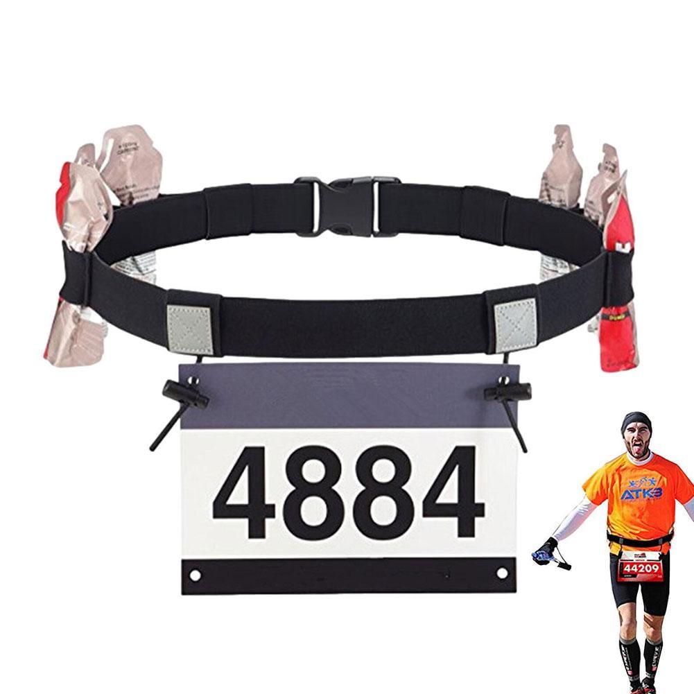 Race Number Bib Belt Cycling Adjustable Unisex Triathlon Running Bib Holder