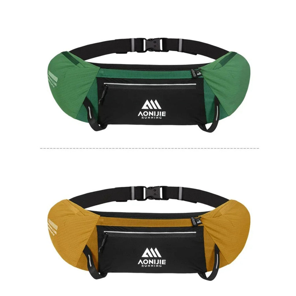 AONIJIE Running Waist Pack, 125g Lightweight Fitness Belt Bag with 500ml Soft Flask, Bounce-Free Workout Hydration Belt for Men & Women, Model W8138