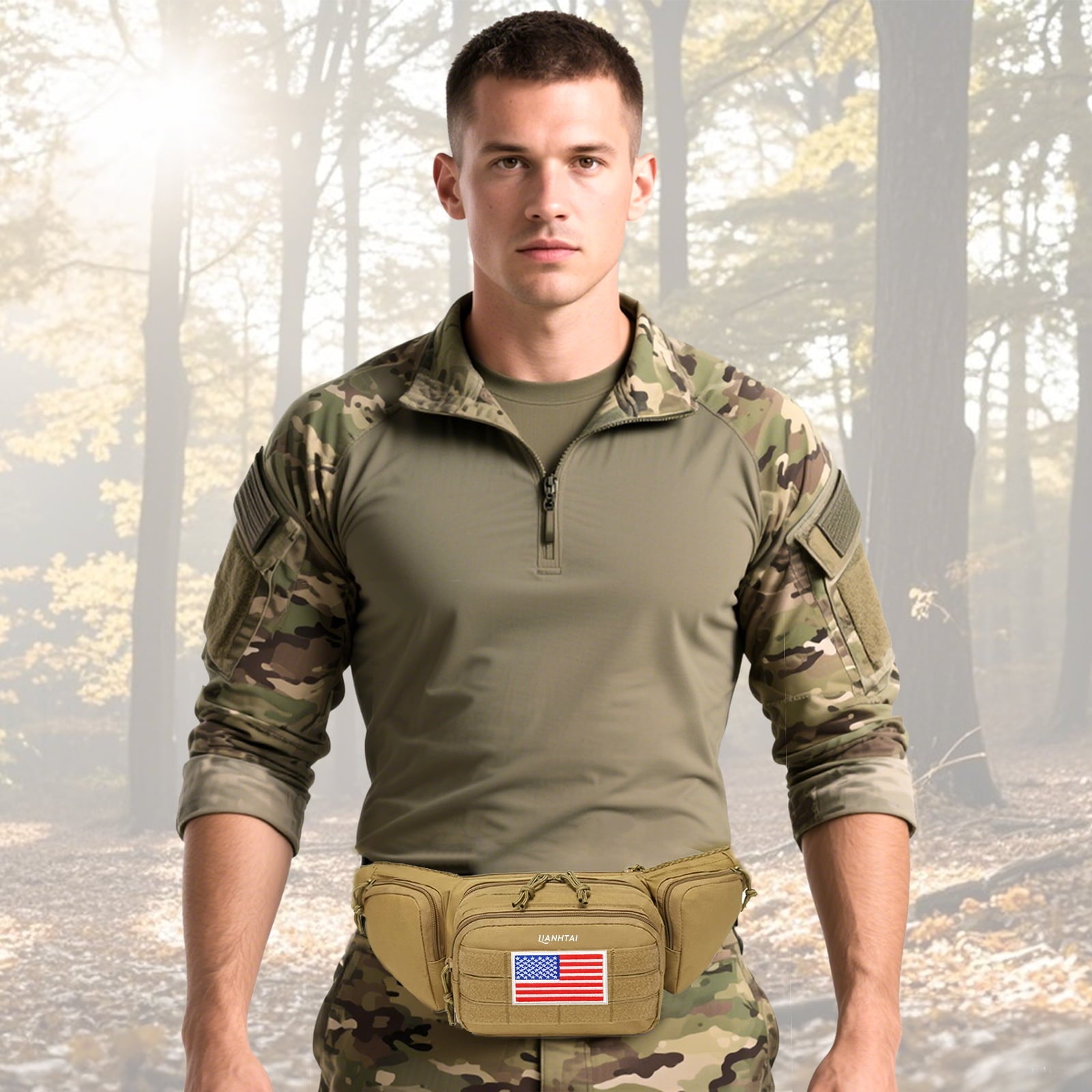 Waist Pack Bag Fanny Pack for Men&Women Hip Bum Bag with Adjustable Strap, Large Capacity Waist Wallet Bag for Traveling Casual Running Hiking Cycling