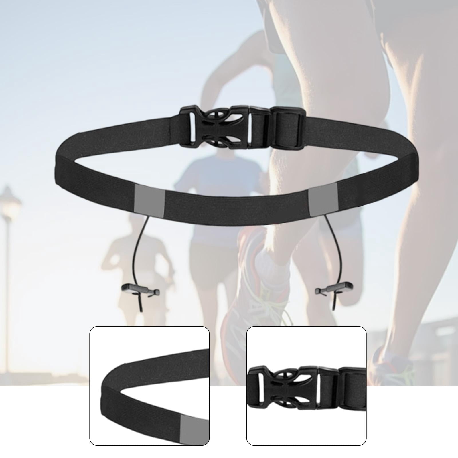 harayaa Adjustable Race Number Belt Elastic Triathlon Running Belt Lightweight Accessory black
