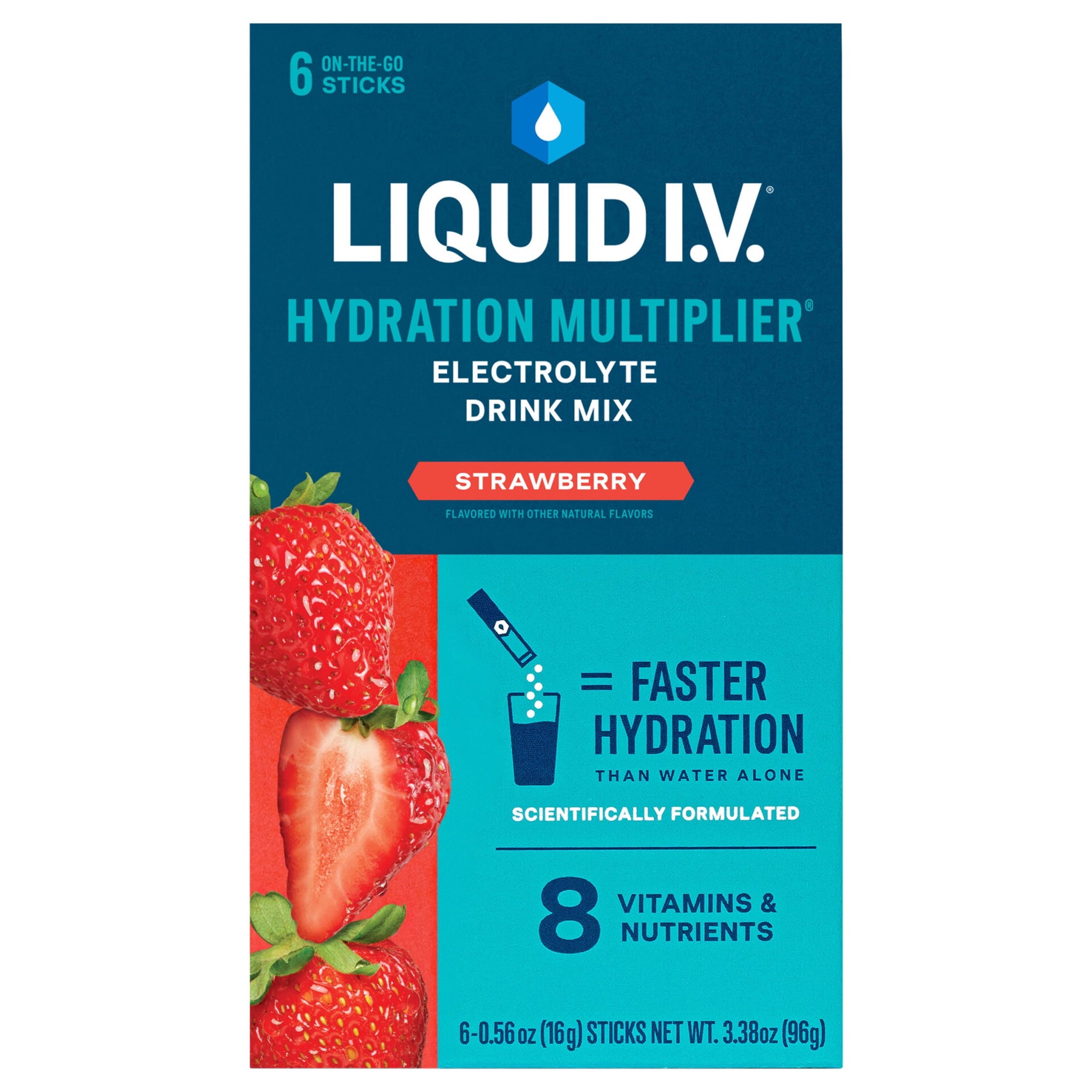 Liquid I.V.® Watermelon Hydration Multiplier® Powdered Electrolyte Drink Mix, 6 Count Packets