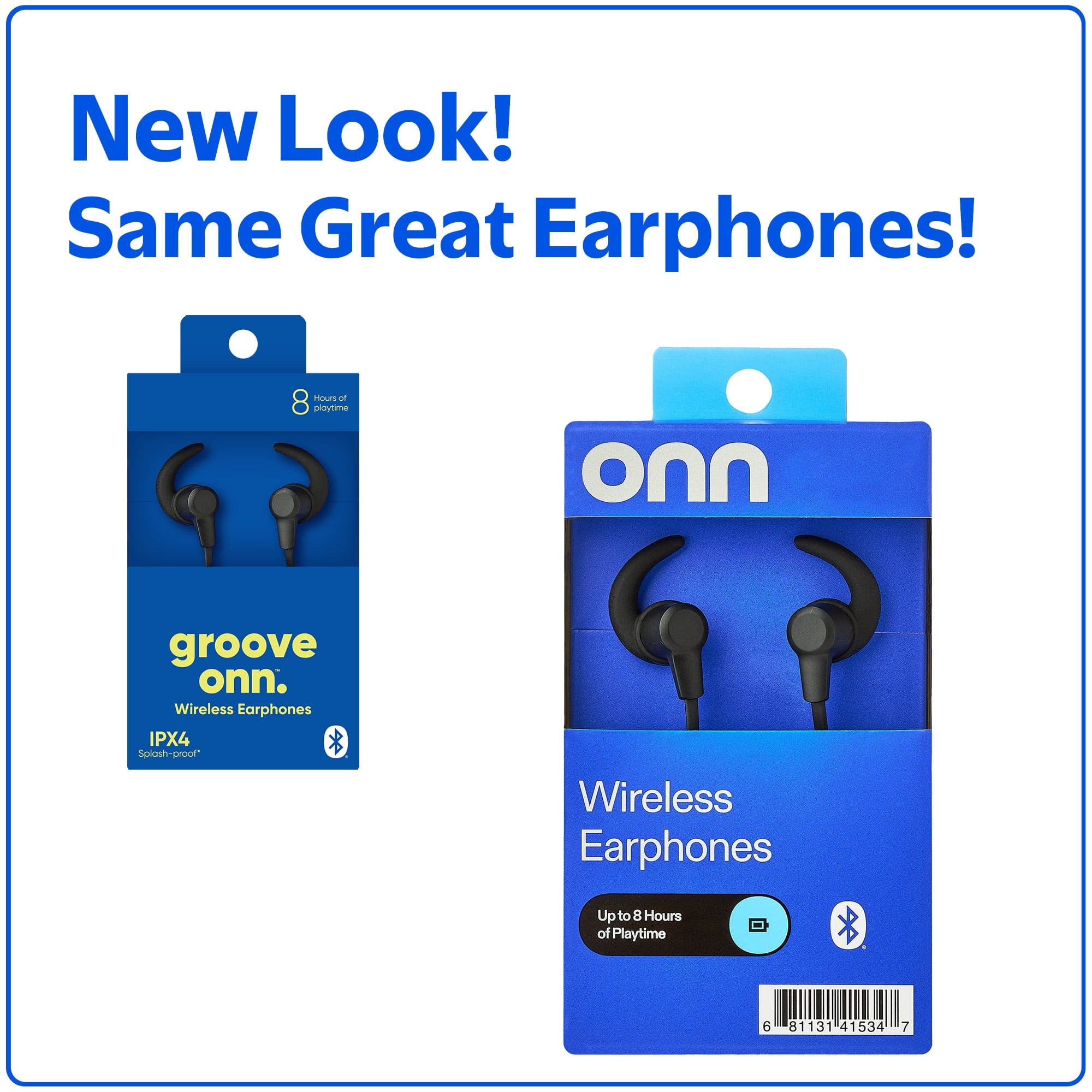 onn IPX4 Splash-Proof Earbuds with Bluetooth Technology