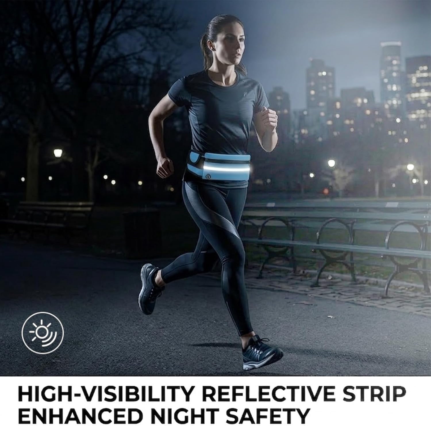 Anti-Theft Invisible Waist Bag，Equipped With Reflective Strips, This High-Capacity, Waterproof, and Adjustable Accessory Is Designed Specifically for Outdoor Running.