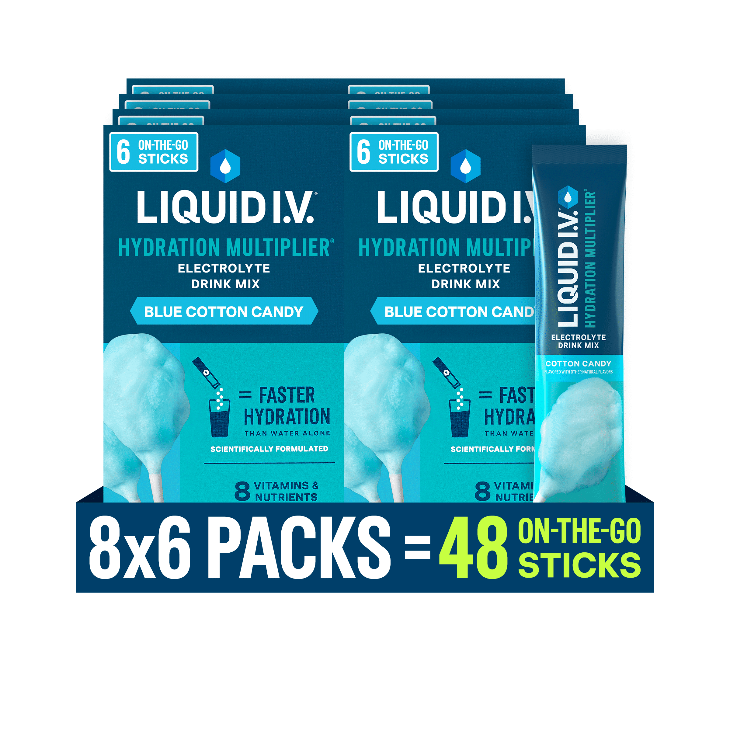 Liquid I.V.® Arctic Raspberry Hydration Multiplier® Powdered Electrolyte Drink Mix, 6 Count Packets