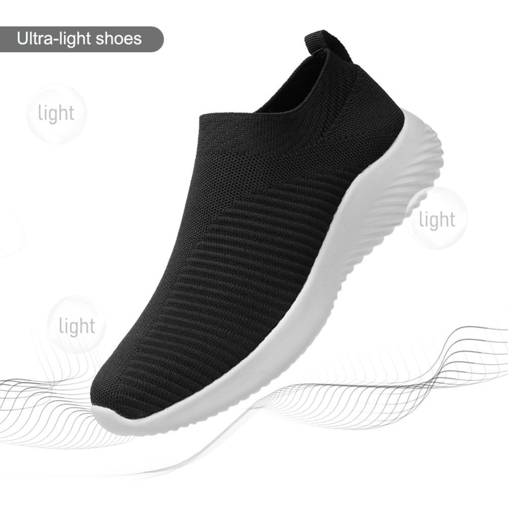 Ablanczoom Womens Sneakers Running Shoes Slip-on Fitness Sports Walking Tennis Flats