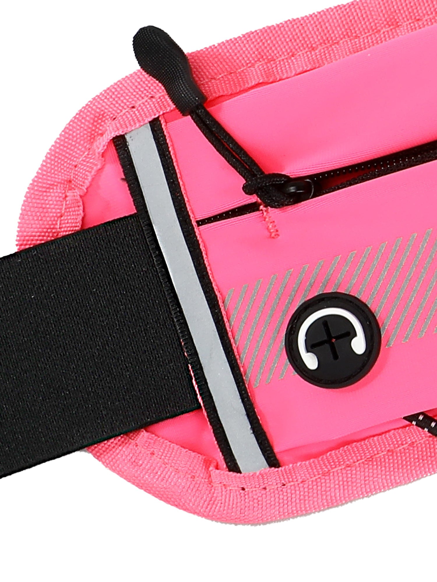 MIER Running Belt Slim Waist Pack with Bib Clips Adjustable Elastic Phone Holder for Fitness Marathon Daily Travel Black