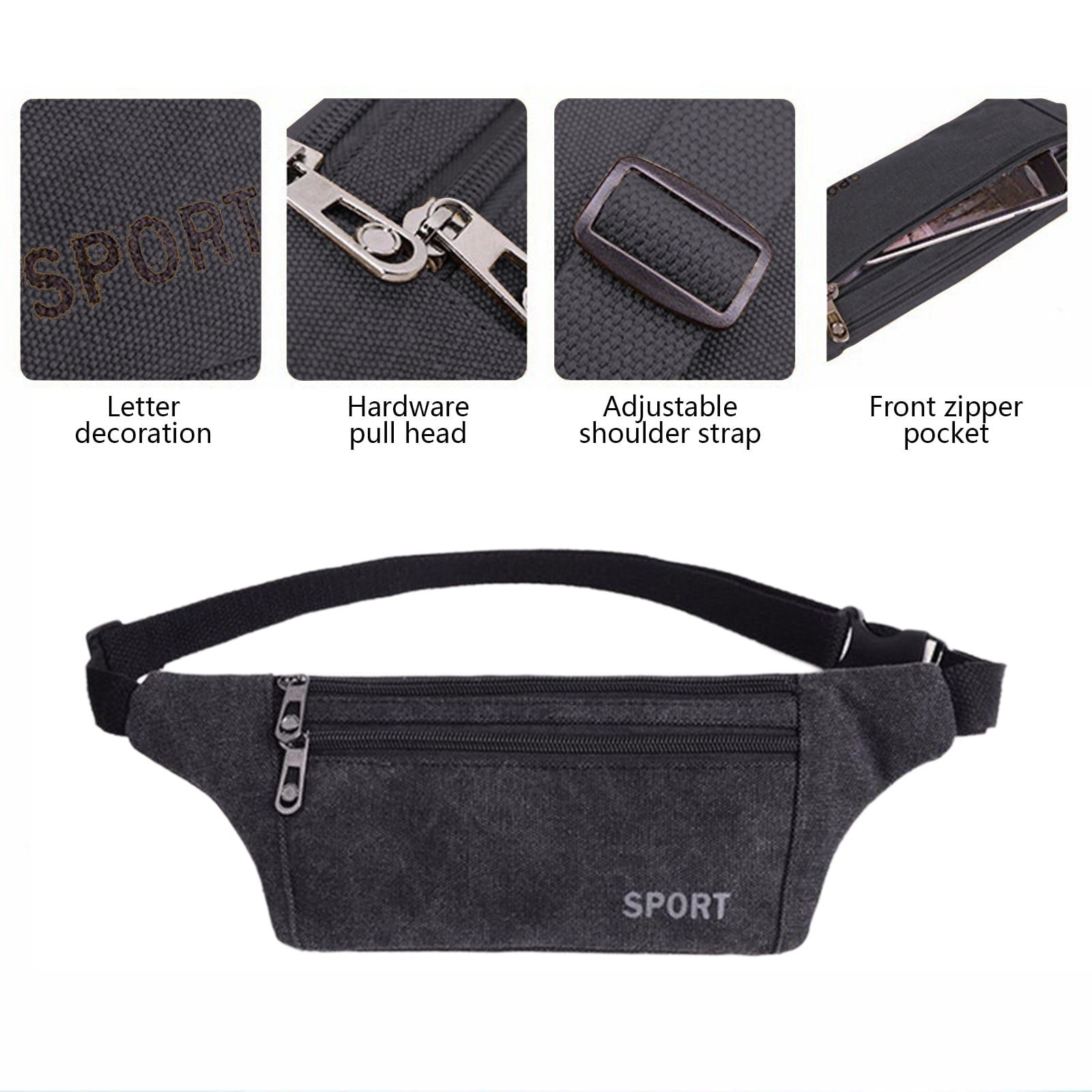 Seyotauo Slim Running Belt Fanny Pack for Men Women, Running Phone Holder Runners Pouch Waist Pack for Travel Running Hiking Workout Dog Walking Outdoors Sport Fishing Accessories