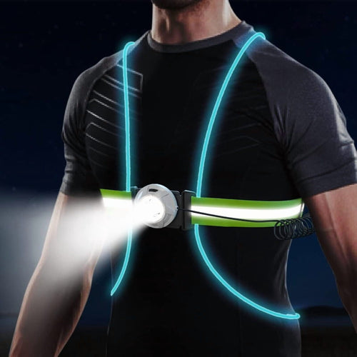 Labeol LED Reflective Running Vest with High Visibility Front Safety Light,6 Bright Colors Lights for Runners,USB Rechargeable Reflective Accessories for Men/Women Running,Walking,Cycling