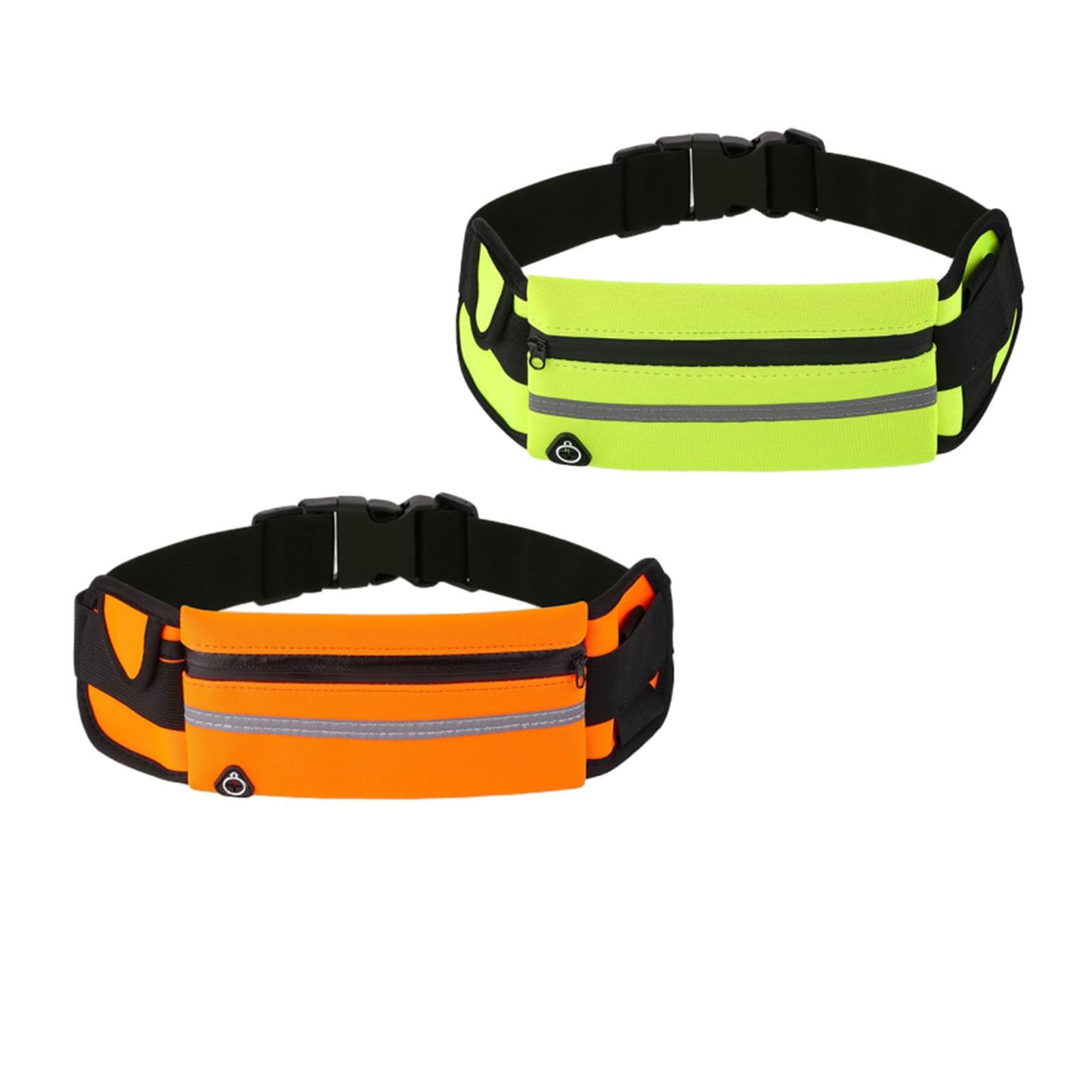 Anti Theft Running Waist Belt, Invisible Pouch for Phone, Reflective Strip & Headphone Jack, Adjustable Waist Pack for Cycling, Travel, and Fitness