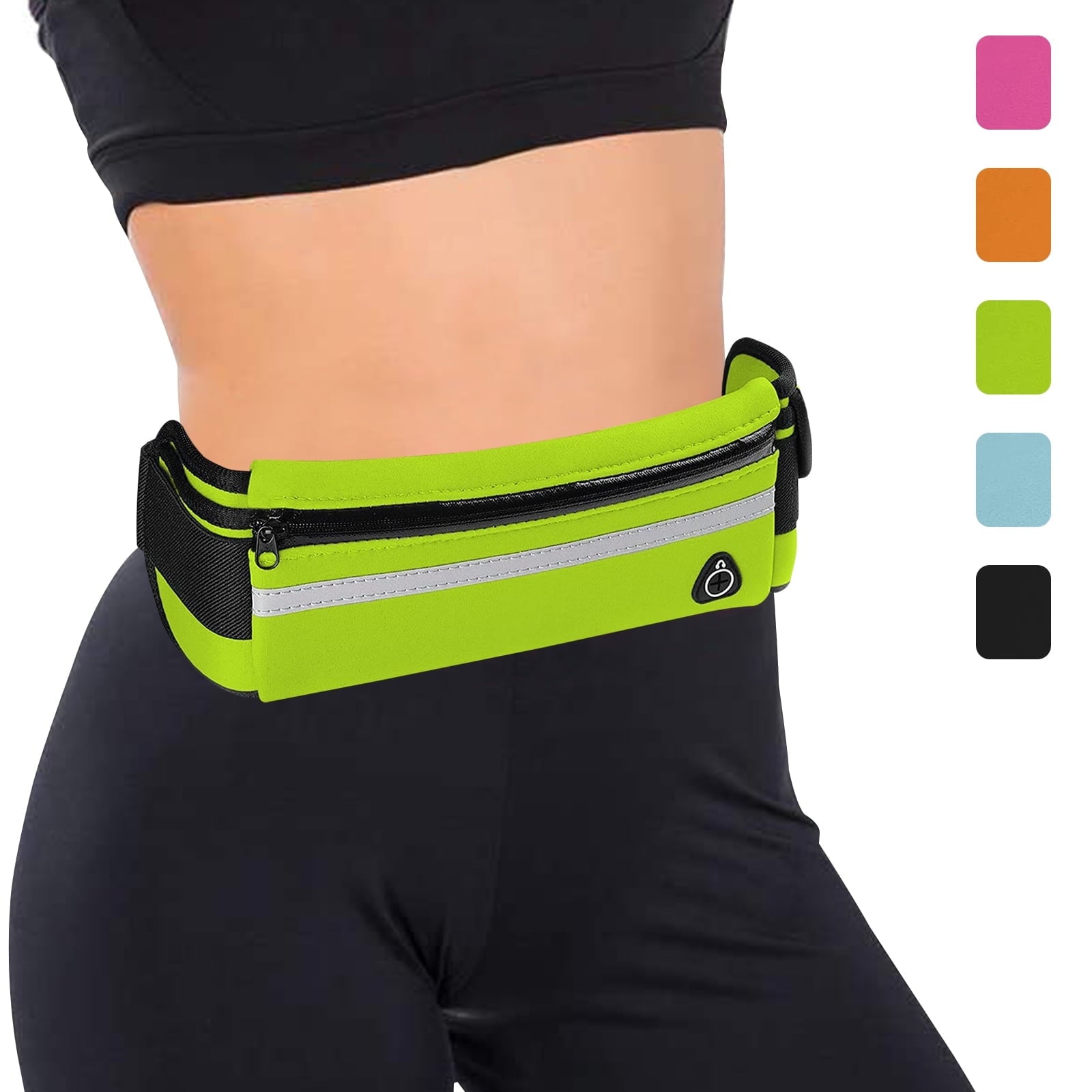 Waistband Running Belt for Phone Holder, Runner Pocket Pouch for Women Men Wallking Fitness Jogging Workout Gym Sports Travel Exercise Orange