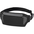 Bontime Ultra Slim Reflective Running Belt, Fits iPhone, Keys & Money, Adjustable Fanny Pack, Black