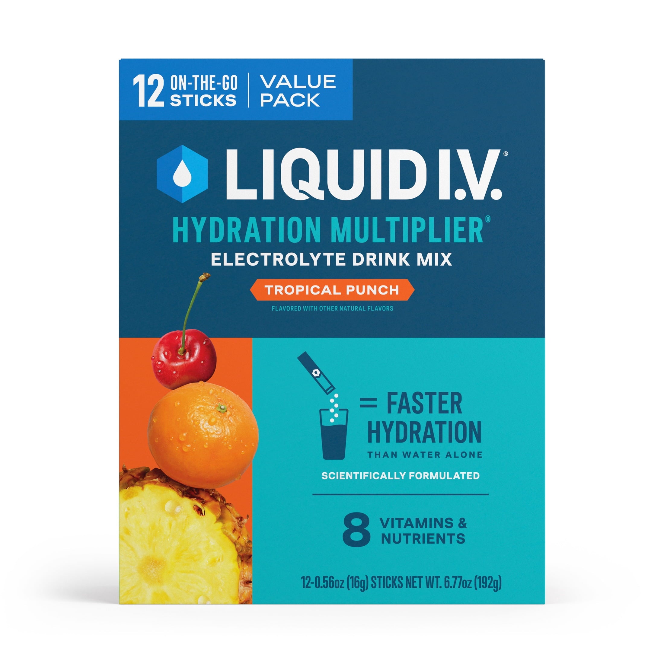 Liquid I.V.® Strawberry Hydration Multiplier® Powdered Electrolyte Drink Mix, 6 Count Packets
