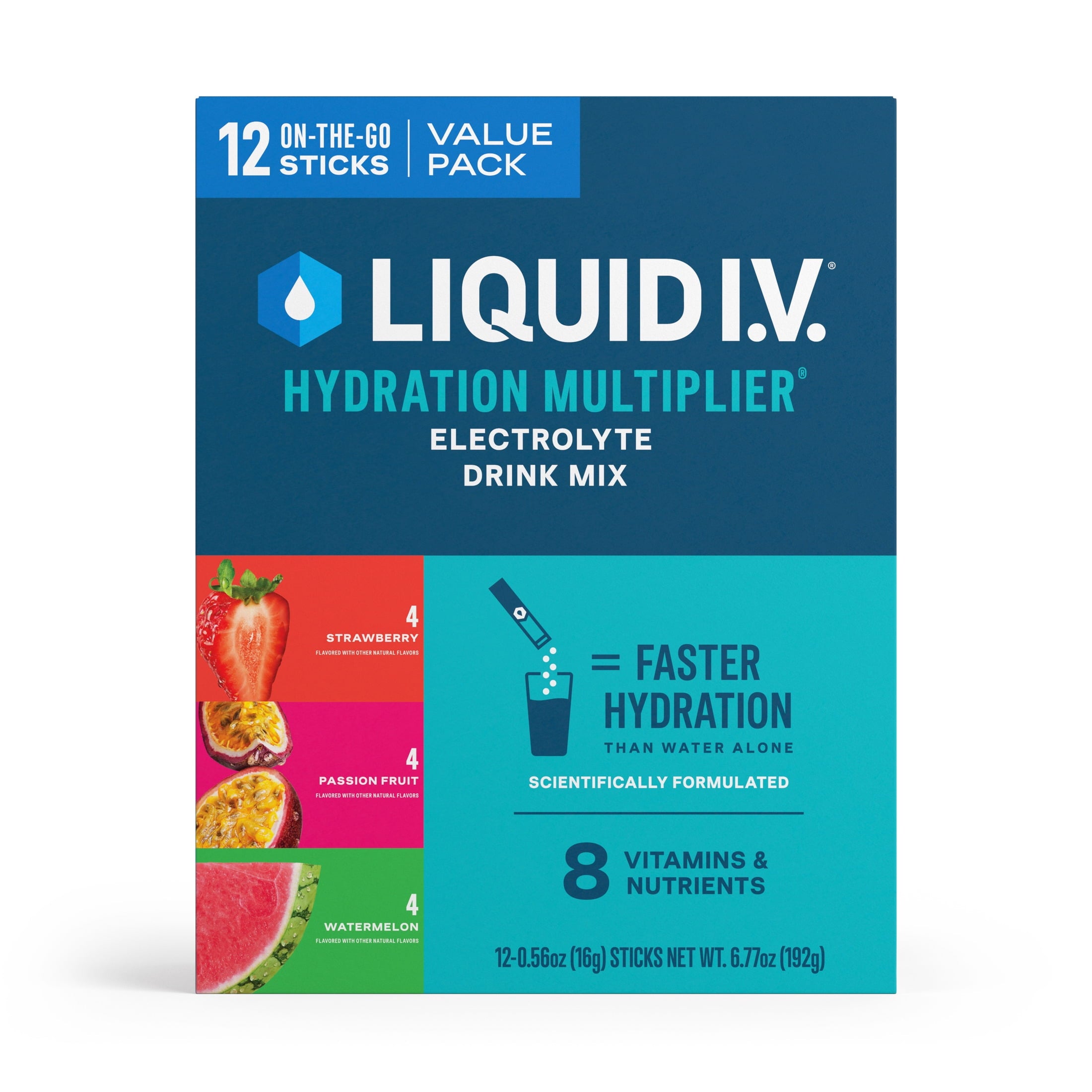 Liquid I.V.® Watermelon Hydration Multiplier® Powdered Electrolyte Drink Mix, 6 Count Packets