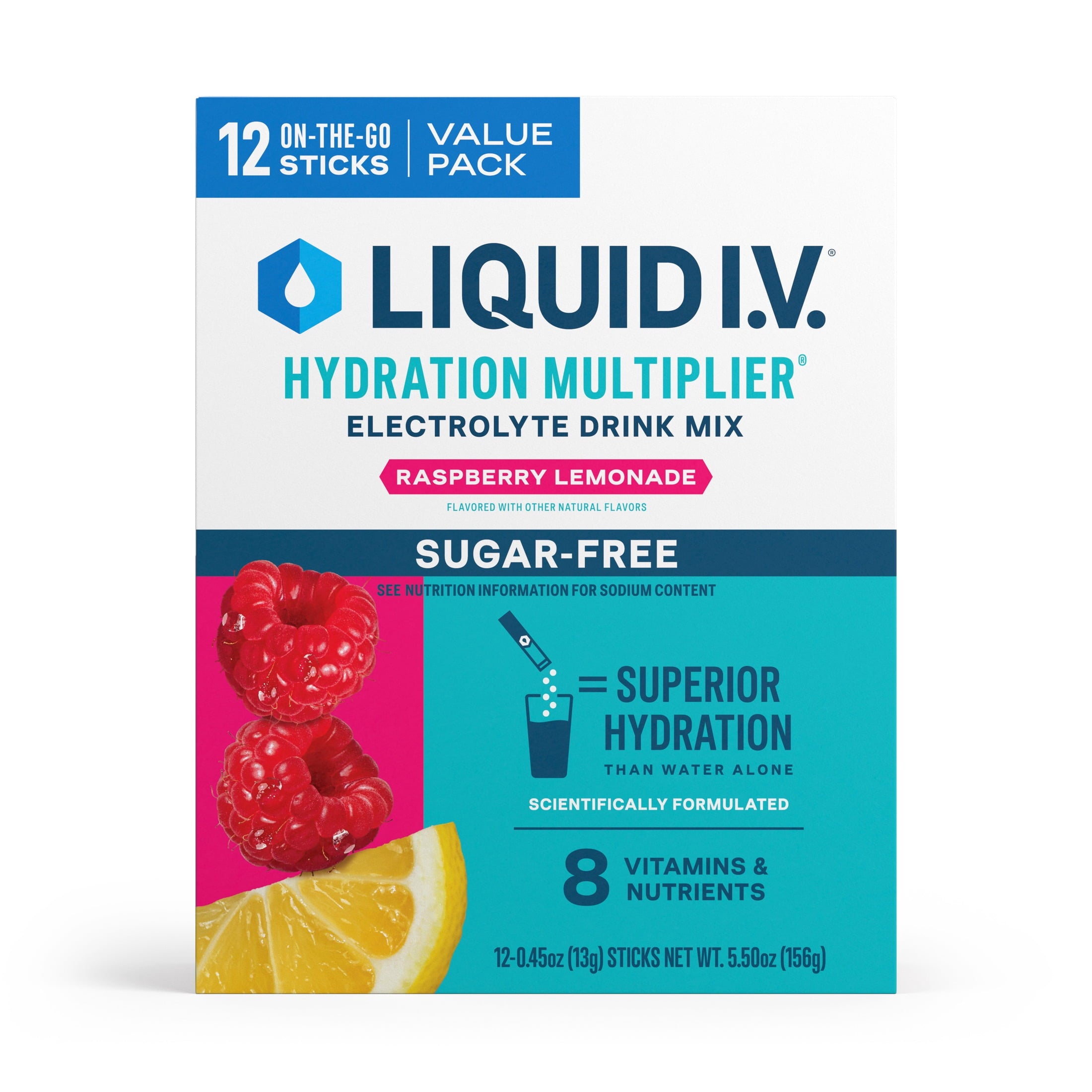 Liquid I.V.® White Peach Hydration Multiplier® Sugar-Free Electrolyte Powder Drink Mix, 6 Count Packets