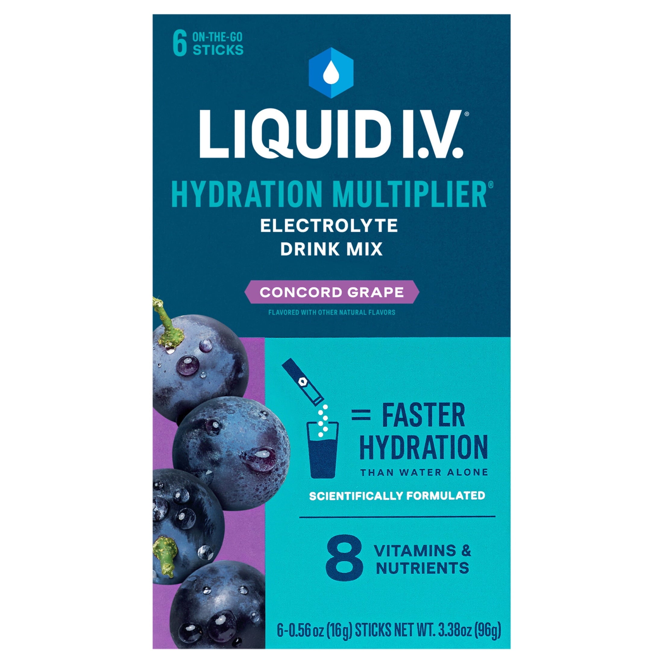 Liquid I.V.® Strawberry Hydration Multiplier® Powdered Electrolyte Drink Mix, 6 Count Packets
