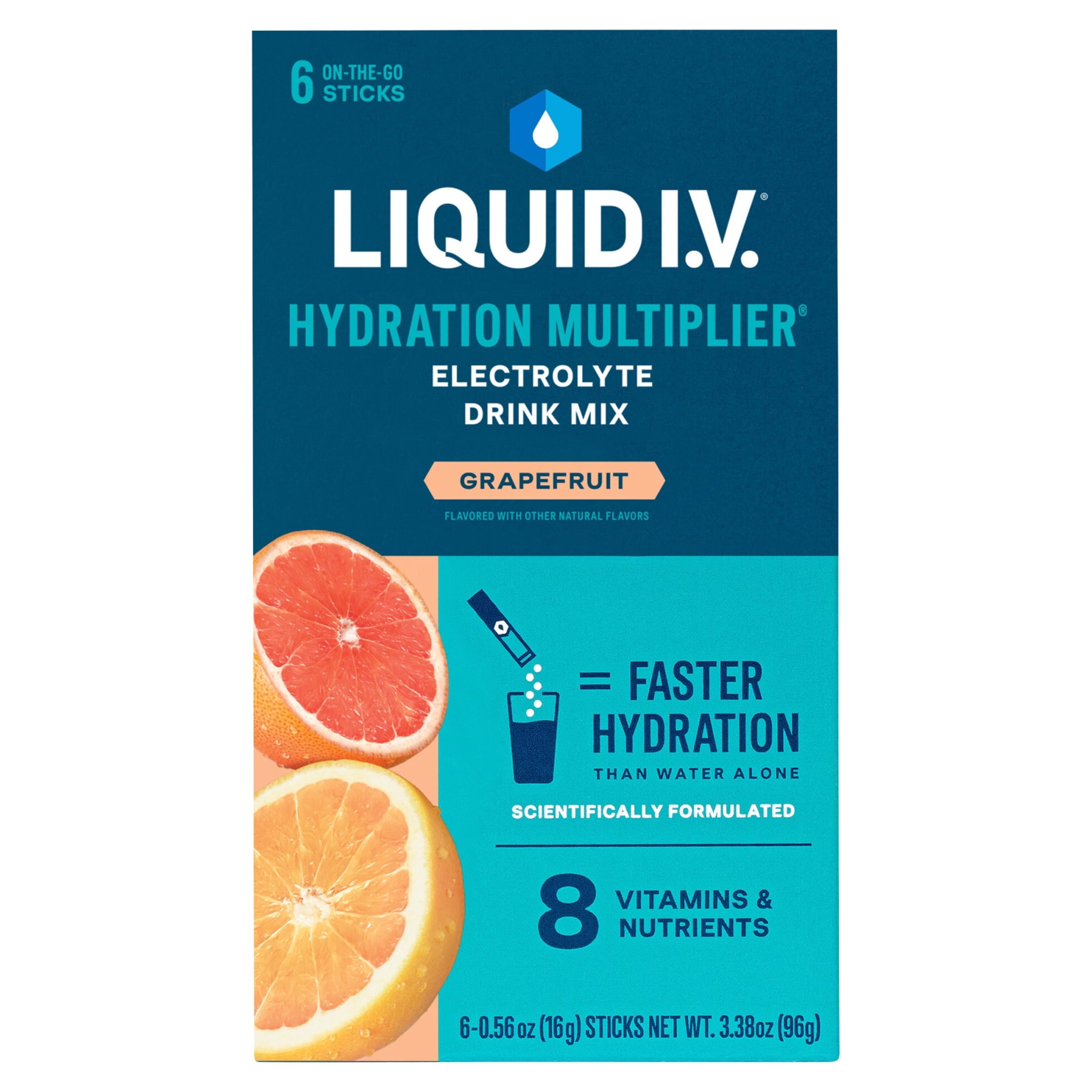 Liquid I.V.® Strawberry Hydration Multiplier® Powdered Electrolyte Drink Mix, 6 Count Packets
