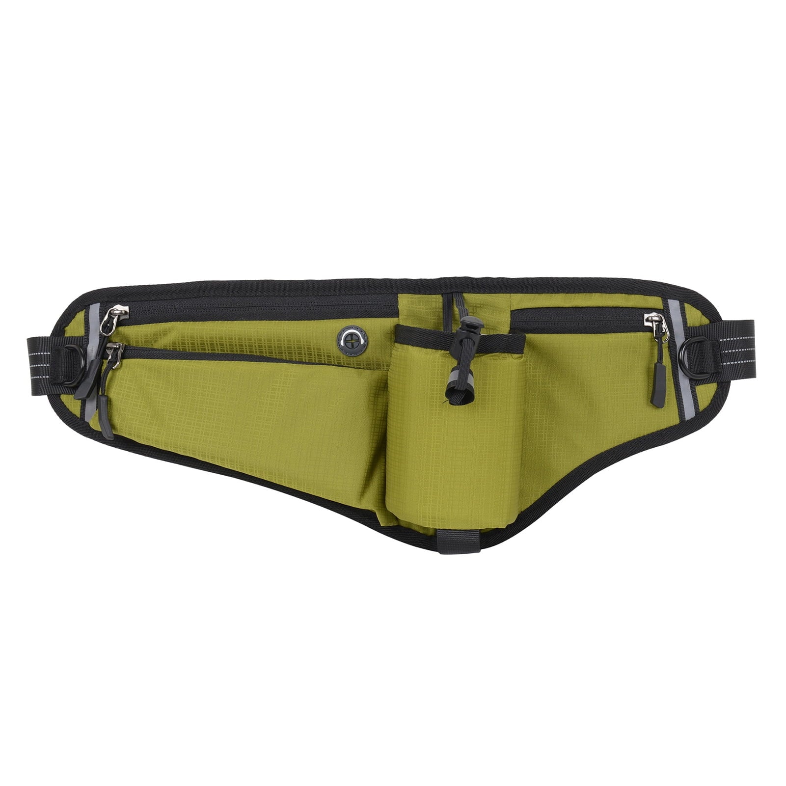 NFTIGB Running Belt Waist Pack Adjustable Hydration Bag with Water Bottle Holder for Runners Men Women, Black (10.63 inches / 27 cm)