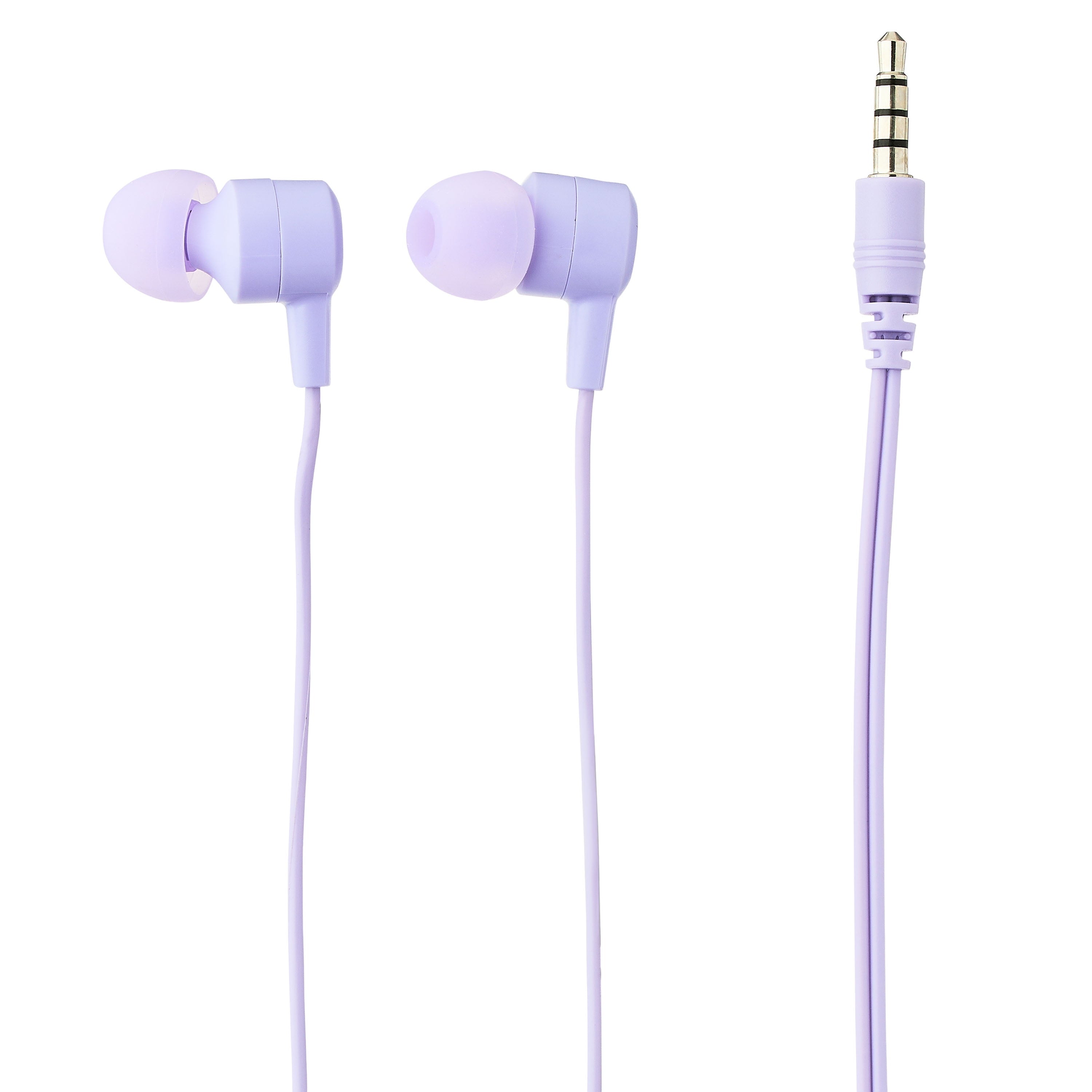 Onn Wired Earphones with Mic and 3.5mm Plug in Black - High-Quality Sound and Comfortable Silicone Ear Tips