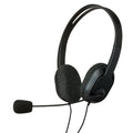onn 3.5mm AUX Stereo Headset with Built-In Microphone, Black